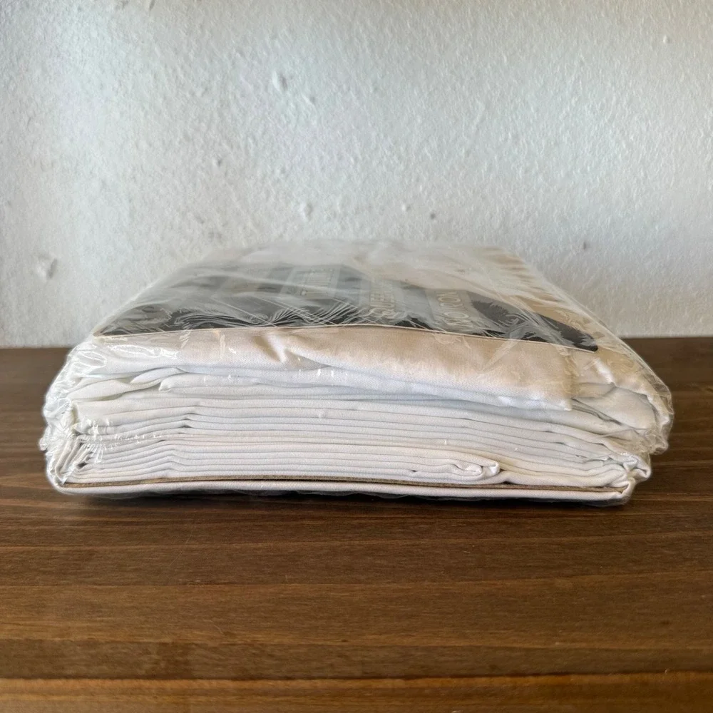 Vintage Springs Twilite White Sheet Set‎ Queen 4pc NOS No Iron USA